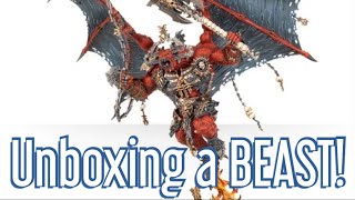 Unboxing a Bloodthirster for my Khorne Army For the Blood God [upl. by Rehteh]