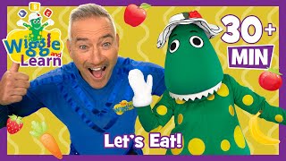 Wiggle and Learn 📚 Let’s Eat 🍴 Fun Songs About Food 🍎🍌🍕 The Wiggles [upl. by Rinee23]