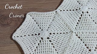 Create an AMAZING Hexagon Motif with JUST 1 COLOURS amp Crochet [upl. by Rog]