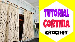 Como tejer cortina a crochet fácil y bonita para principiantes [upl. by Arodoet132]