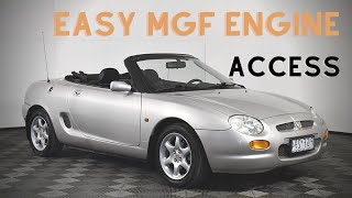 How to access the engine on an MGFMG TF [upl. by Millda]