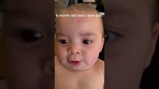 Babys First Time Say I Love you  shorts Babybaby cutebabies babylanguage Cutekids2391 [upl. by Hannus631]