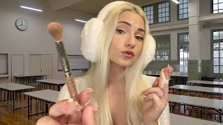 ASMR Eastern European Exchange Student Does Your Makeup in Class Accent Roleplay [upl. by Garson762]