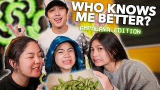 WHO Knows Me BETTER Ampalaya Edition Siblings  Ranz and Niana [upl. by Llehcsreh]