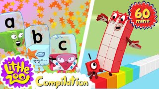 Numberblocks amp Alphablocks Compilation  Numbers amp Alphabet Math amp Phonics  Cartoon For Kids [upl. by Pulchia]