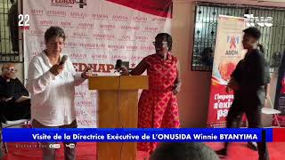 Visite de la Directrice Exécutive de L’ONUSIDA Winnie BYANYIMA à la Federation Hatienne des Associa [upl. by Cost]