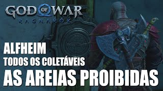 God of War Ragnarok  Todos os Coletáveis de As Areias Proibidas Alfheim 100 [upl. by Urson345]