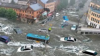 Currently in Sicily Italy Bad weather Catania is under water [upl. by Flossi]