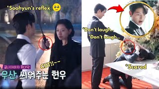 Joongki amp Soohyun at that gun behind scene 😭🤣 Kim Soohyun rushed to get Kim Jiwon an umbrella👀 [upl. by Ambrogio]