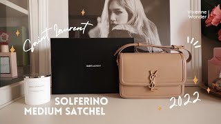 ♡ Unboxing  Review  YSL Solferino Medium Satchel [upl. by Aehsan]