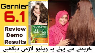 GARNIER 61 HAIR COLOUR REVEIW  GARNIER HAIR COLOUR REVIEW DEMO RESULTS  COPPER BROWN HAIR DYE [upl. by Attikram]