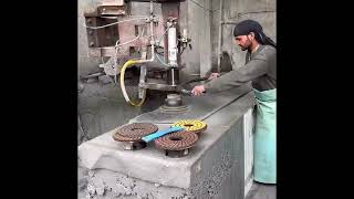 How Granite Tiles are Made From Huge Rock shorts [upl. by Vandervelde]