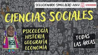 🔴Simulacro San Marcos 2022 👌 Solucionario Psicología Historia Perú Universal Geografía Economía [upl. by Vasya464]