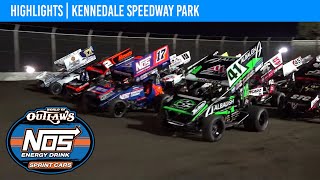 World of Outlaws NOS Energy Drink Sprint Cars  Kennedale Speedway Park March 23 2024  HIGHLIGHTS [upl. by Adnilreb665]