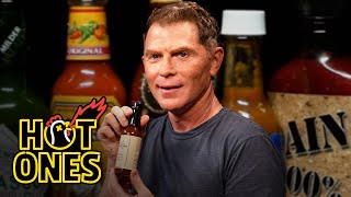 Bobby Flay Throws Down Against Spicy Wings  Hot Ones [upl. by Ahsayn]