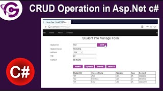 Complete CRUD Operation in AspNet C With SQL Server Step by Step [upl. by Sirref161]