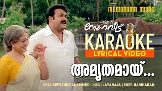 Amruthamay Abhayamay Karaoke  Karaoke with Lyrics  Snehaveedu  Ilayaraja  Film Karaoke [upl. by Suzi]