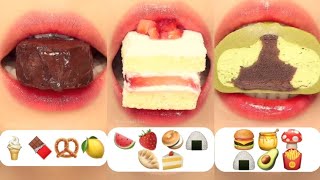 asmr🎧 emoji eating compilation by MoonASMR222 [upl. by Puttergill]