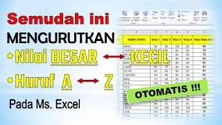 Cara Mengurutkan Nilai Terbesar ke Terkecil di Ms Excel [upl. by Schach567]