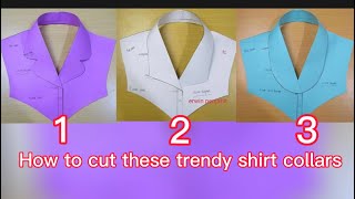 How to cut these trendy collars  how to cut and sew trendy shirts collars [upl. by Stoughton]