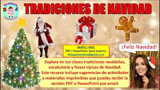 🎄🌟 TRADICIONES DE NAVIDAD – Actividades y recursos para las clases de español learnspanish [upl. by Dlarrej]