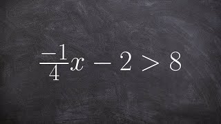 Learn how to solve a two step inequality with a fraction [upl. by Nuawed]