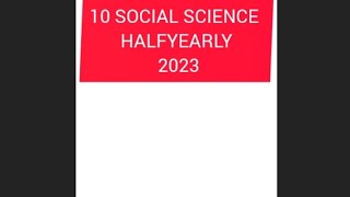 10th social science original half yearly question paper 202310std English medium important [upl. by Enitsirhc]