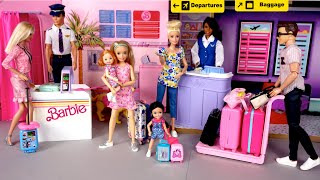 Barbie amp Ken Doll Family Travel Routine [upl. by Akiret493]