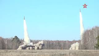 Footage of missile launches from TochkaU complex [upl. by Etiuqram]