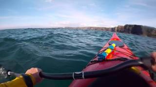 Basking Shark Castle Point Kilkee 12042016 [upl. by Tegdirb]