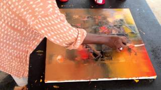 Abstract Painting Demonstration by Raju Durshettiwar [upl. by Cristionna137]