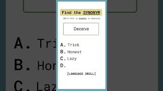 Synonym Quiz learnenglish quiz englishvocabulary shortsyoutube [upl. by Idnerb]