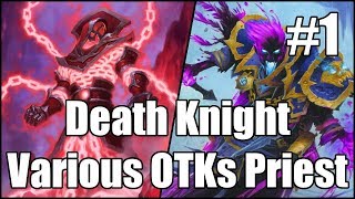 Hearthstone Death Knight Various OTKs Priest Part 1 [upl. by Leunamne]