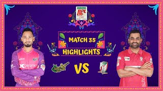 Match 35  Highlights  Sylhet Strikers vs Fortune Barishal [upl. by Frederich]