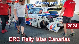 FIA ERC 48° Rally Islas Canarias Service Park May 3 2024 Las Palmas de Gran Canaria [upl. by Adivad]