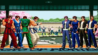 KOF Mugen Kim Kaphwan Team vs Shingo Yabuki Team [upl. by Llenil314]