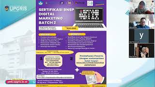 SOSIALISASI SERTIFIKASI BNSP DIGITAL MARKETING BATCH 2 TAHUN 2024 [upl. by Novel]