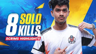 COMEBACK IS ALWAYS BETTER THAN A SETBACK  SOLO 8 KILLS IN SCRIMS  HIGHLIGHTS [upl. by Isaiah]