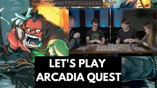 Lets Play Arcadia Quest  Brettspiel  Brettspiel Geeks [upl. by Bills]