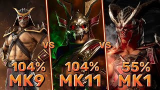 Shao Kahn Mk9 vs Mk11 vs Mk1 Combos  Shao Kahn Combo [upl. by Gausman786]