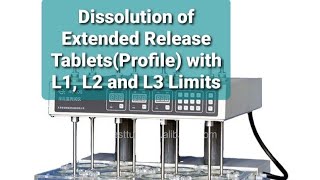 L1L2 and L3 Dissolution of Extended Release TabProfileExampl Hindipharm ChatoriJubaanOfficial [upl. by Tihw]