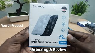 ORICO 25 inch SATA USB30 HDD Hard Drive Portable External Disk Enclosures Case unboxing amp Review [upl. by Tamis62]