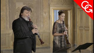 FPOULENC Sonata for two clarinets Corrado Giuffredi amp Valeria Serangeli [upl. by Alphonsine]