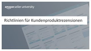 Richtlinien für Kundenproduktrezensionen [upl. by Nylodnarb]