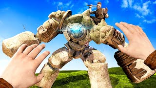 Fighting the New GOLEM in Multiplayer  Blade and Sorcery VR [upl. by Azirb]