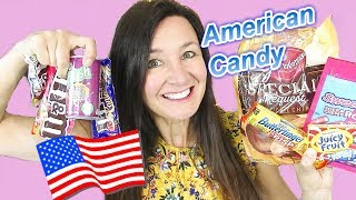 AMERICAN CANDY TASTE TEST Caramel MampMs SweetTart Rope [upl. by Castle]