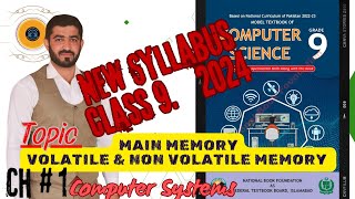 Main memory  Volatile memory  Non volatile memory  ROM  RAM  Cache  Grade 9 New Syllabus 2024 [upl. by Ainnet150]