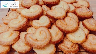 Puff Pastry Cookies  Homemade Palmiers Cookies Recipe JoeCooking [upl. by Odranreb]