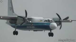 Motor Sich Airlines URMSI Antonov An24RV landing at Vnukovo  Moscow  UUWW  VKO [upl. by Baxter595]