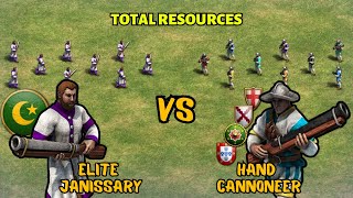 Elite Janissary vs Every Civ Specific Hand Cannoneer  AoE II DE [upl. by Briant293]